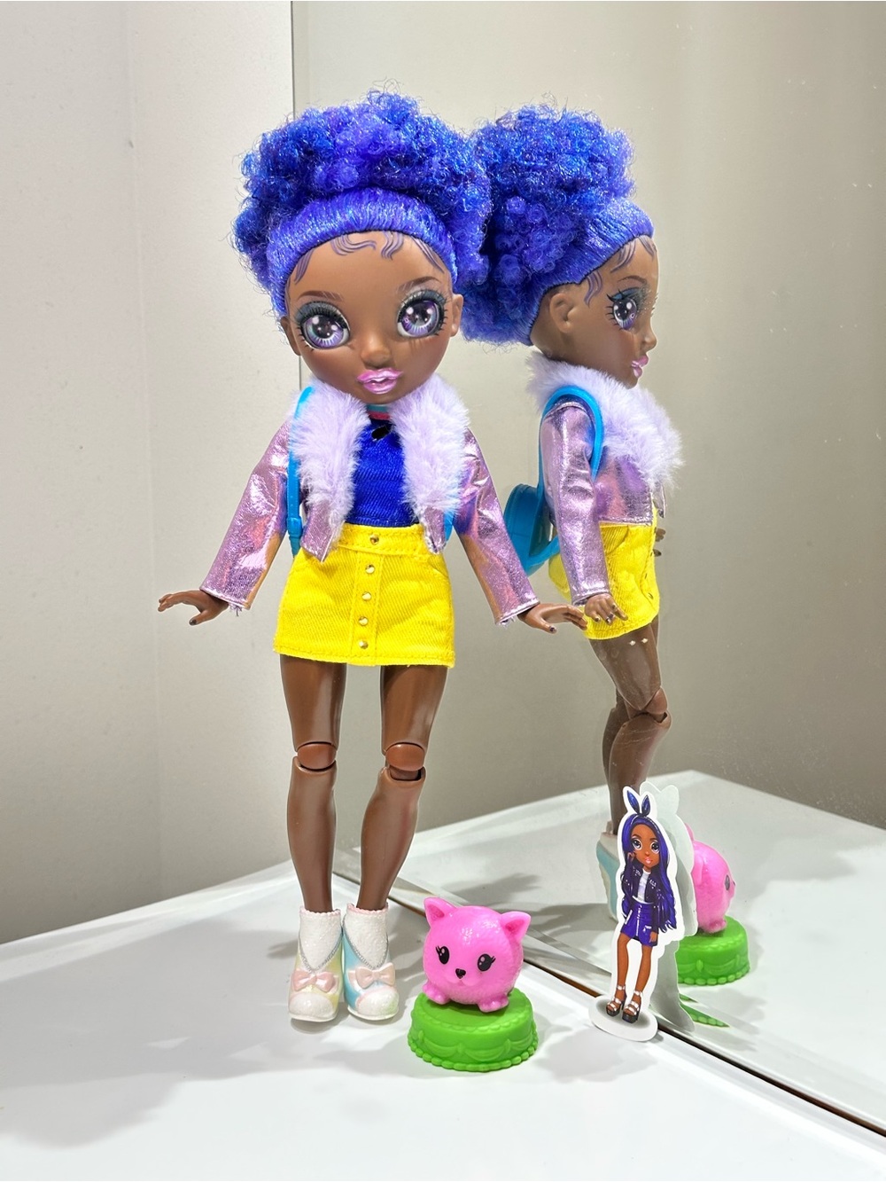 Like New Restyled Rainbow High Junior Fashion Doll Krystal Bailey with accessori
